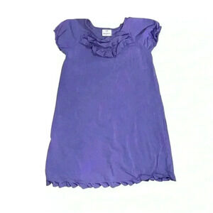 Hanna Andersson girls purple ruffled short sleeve dress Size‎ 140 Girls Size 10